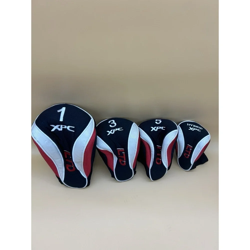 LTD XPC Golf Club HeadCovers Lot Of 4 Driver Fairway Wood Hybrid 1 3 5 Black Red